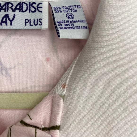 Pardise Bay Short Sleeve Floral Pullover Top Sz 2X - Picture 7 of 11